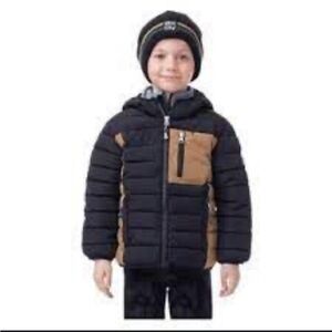 Nano Black and Tan Kids' Puffer Jacket 4 years